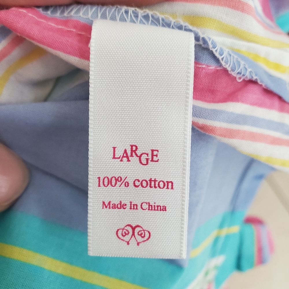 EUC Victoria's Secret Vintage Rainbow Pajama Set Cotton L - Picture 6 of 7